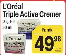 ABC Lavpris L'Oréal Triple Active Cremer tilbud