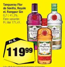 Calle Tanqueray Flor de Sevilla / Royale / Rangpur Gin tilbud