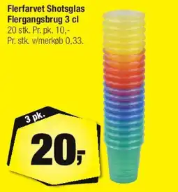 Calle Flerfarvet Shotglas tilbud