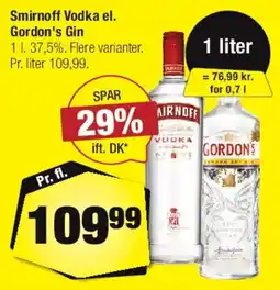 Calle Smirnoff Vodka / Gordon's Gin tilbud