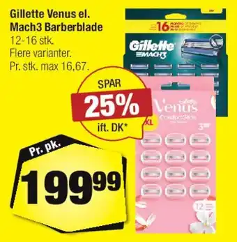 Calle Gillette Venus / Mach3 Barberblade tilbud