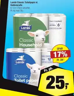 Calle Lambi Classic Toiletpaper / Household tilbud