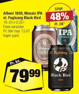 Calle Albani 1859 / Fuglsang Black Bird (Mosaic IPA) tilbud