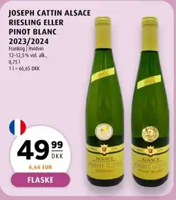 Scandinavian Park Joseph Cattin Alsace riesling eller pinot blanc 2023/2024 tilbud