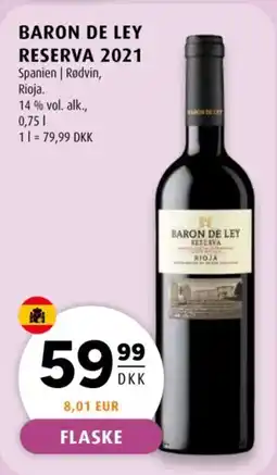 Scandinavian Park Baron De Ley reserva 2021 tilbud