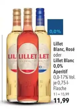 Citti Lillet Blanc, Rosé oder Lillet Blanc 0,0% Aperitif tilbud
