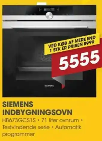 Elplus Siemens Indbygningsovn HB673GCS1S tilbud