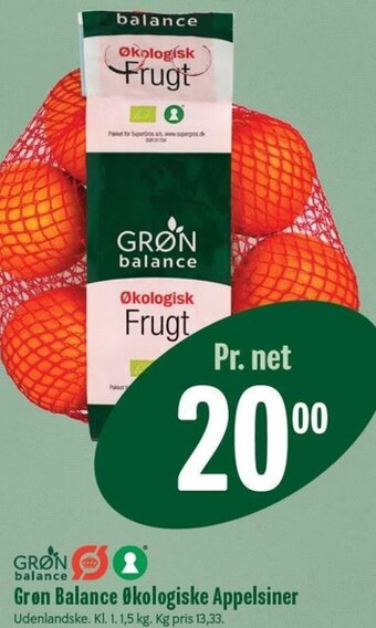 Min Købmand Grøn Balance Økologiske Appelsiner tilbud