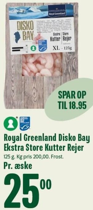 Min Købmand Royal Greenland Disko Bay Ekstra Store Kutter Rejer tilbud