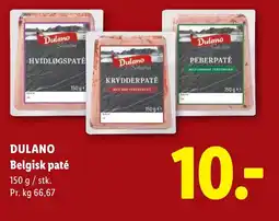 Lidl Dulano Belgisk paté tilbud