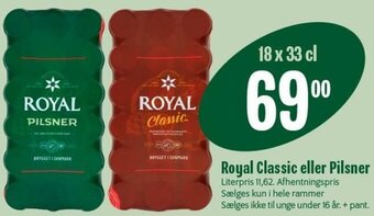 Min Købmand Royal Classic Eller Pilsner tilbud