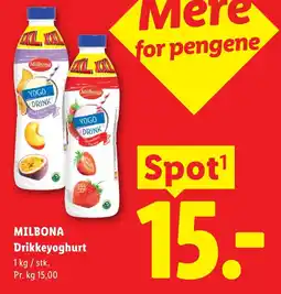 Lidl Milbona Drikkeyoghurt tilbud