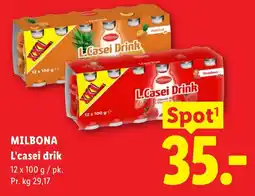 Lidl Milbona L'casei drik tilbud