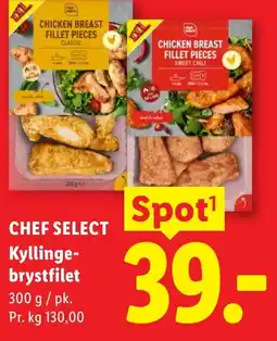 Lidl Chef select Kyllinge- brystfilet tilbud