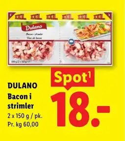 Lidl Dulano Bacon i strimler tilbud