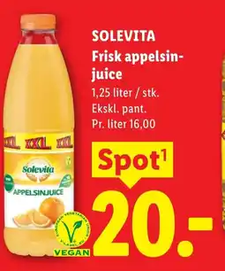 Lidl Solevita Frisk appelsin- juice tilbud