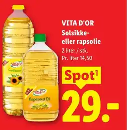 Lidl VitaD'or Solsikke- eller rapsolie tilbud