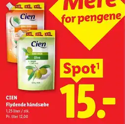 Lidl Cien Flydende håndsæbe tilbud