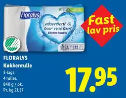Lidl Floralys Køkkenrulle tilbud