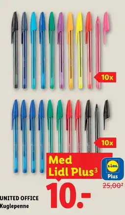 Lidl United office Kuglepenne tilbud