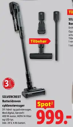 Lidl Silvercrest Batteridreven cyklonstøvsuger tilbud