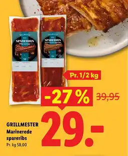 Lidl Grillmester Marinerede spareribs tilbud