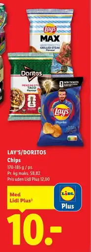 Lidl Lay's/doritos Chips tilbud