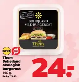 Netto Them Søhøjland økologisk burgerost tilbud