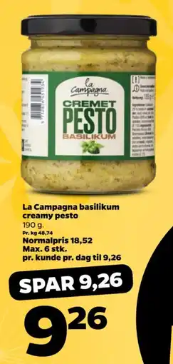 Netto La Campagna basilikum creamy pesto tilbud