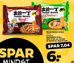 Netto Nissin demae ramen tilbud