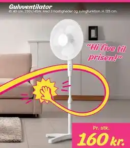 Hi five Gulvventilator tilbud