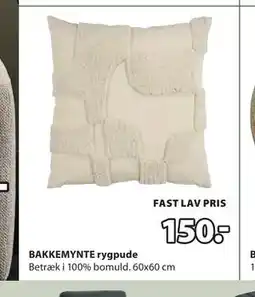 JYSK BAKKEMYNTE rygpude tilbud