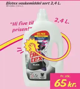 Hi five Biotex vaskemiddel sort 2,4 L tilbud