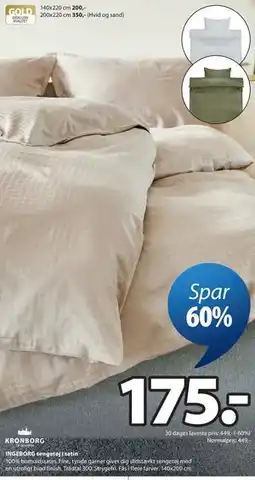 JYSK INGEBORG sengetøj i satin tilbud