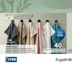 JYSK NORA håndklæde tilbud