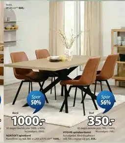 JYSK NORTOFT spisebord tilbud