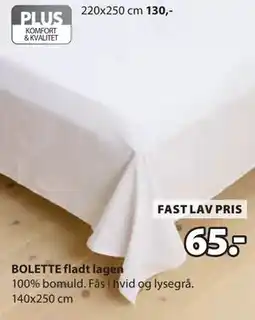 JYSK BOLETTE fladt lagen tilbud