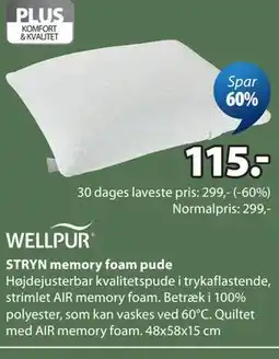 JYSK STRYN memory foam pude tilbud