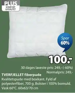 JYSK TVERFJELLET fiberpude tilbud