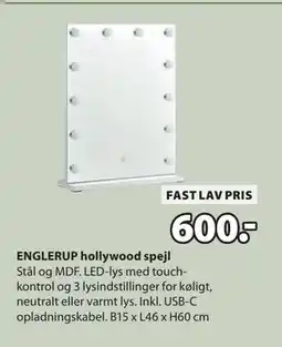 JYSK ENGLERUP hollywood spejl tilbud