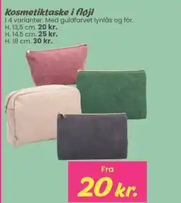 Hi five Kosmetiktaske i fløjl tilbud