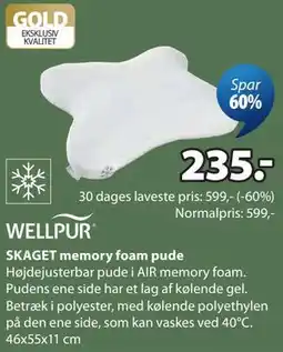 JYSK SKAGET memory foam pude tilbud