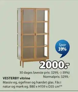 JYSK VESTERBY vitrine tilbud