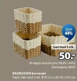 JYSK RASMUSSEN kurvesæt tilbud