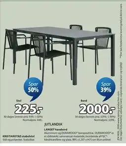 JYSK KRISTIANSTAD stabelstol tilbud