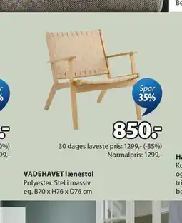 JYSK VADEHAVET lænestol tilbud