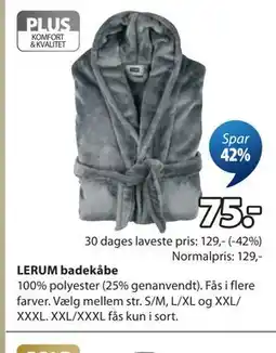 JYSK LERUM badekåbe tilbud