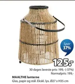 JYSK MAALTHE lanterne tilbud