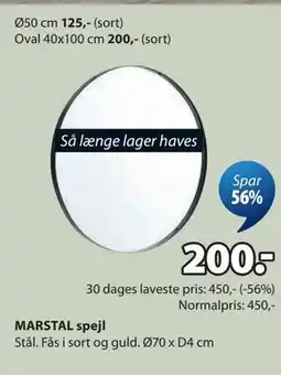 JYSK MARSTAL spejl tilbud