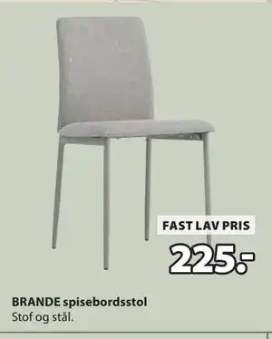 JYSK BRANDE spisebordsstol tilbud